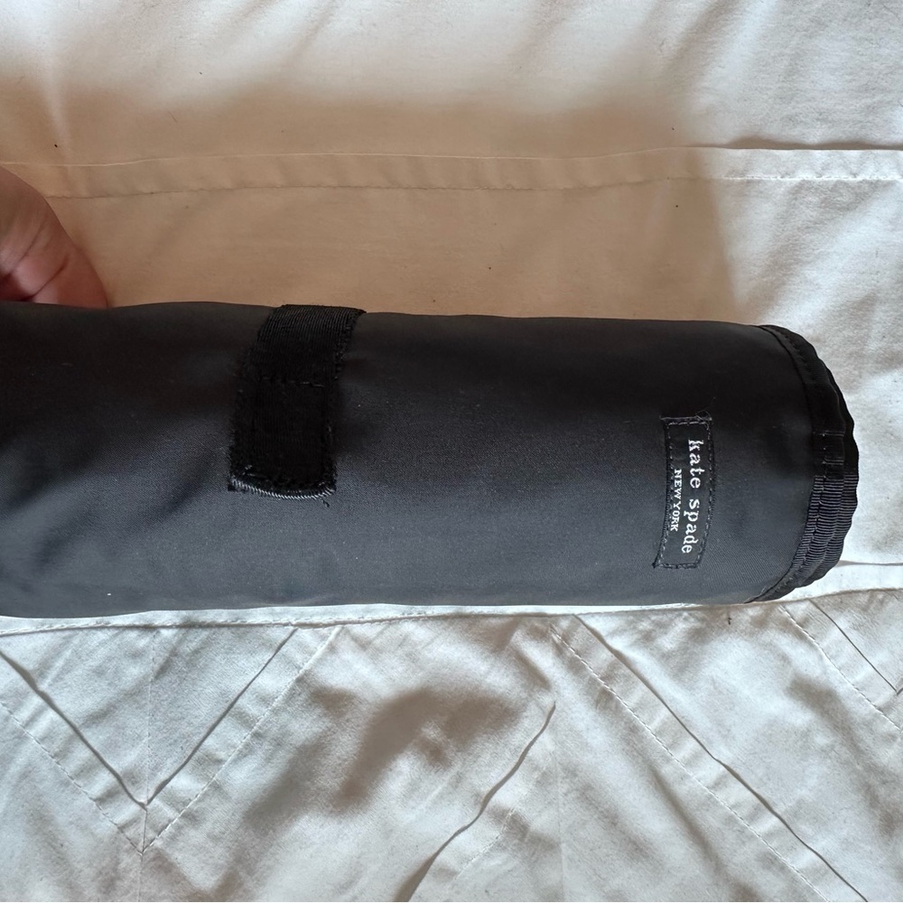 Kate Spade New York Black Packable Baby Diaper Changing Pad NWOT